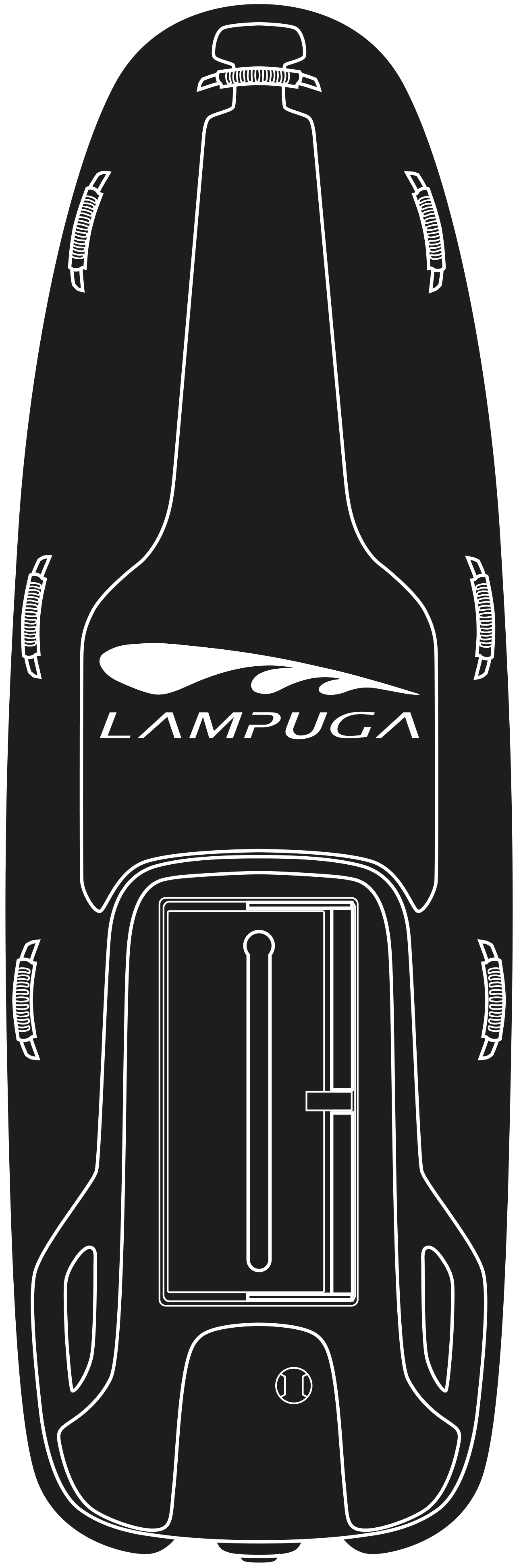 Top view drawing of the Lampuga Rescue 